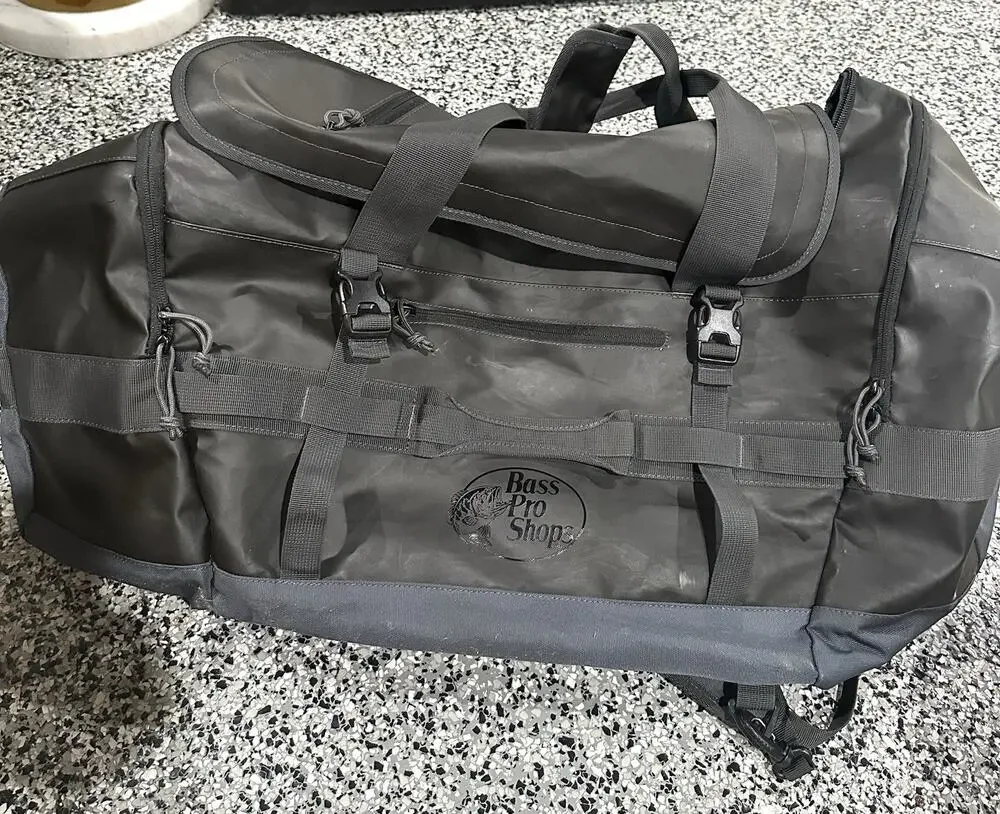 Bass Pro Shop Water Resistant Convertible Duffel Backpack Bag XL